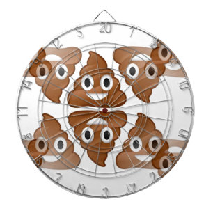 poop emojis dartbord