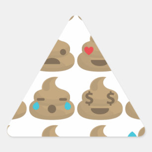 poop emojis driehoek sticker