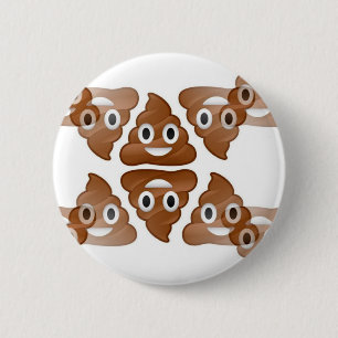 poop emojis ronde button 5,7 cm