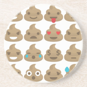 poop emojis zandsteen onderzetter