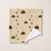 Poop & Empreintes de pattes Cute Messy Animaux Amo (Gant de toilette)
