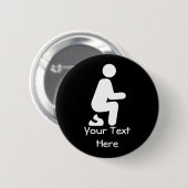 POOP Funny Customize Joke Ronde Button 5,7 Cm (Voorkant /achterkant)