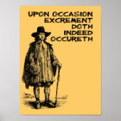 Poop Happens Funny Poster (Devant)