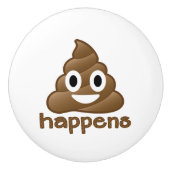 Poop Happji Keramische Knop (Voorkant)