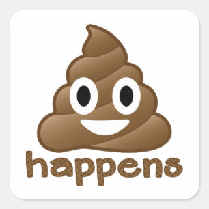 Poop Happji Vierkante Sticker