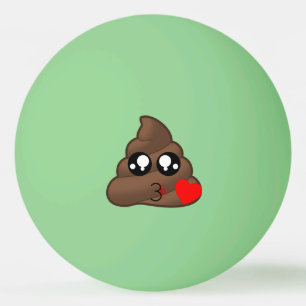 Poop Heart Love Emoji Pingpongballen