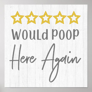Poop hier opnieuw Rustic Farmhouse White Wood Poster