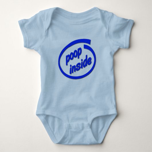 Poop Inside Funny Baby Baby Creeper Humor Romper (Voorkant)