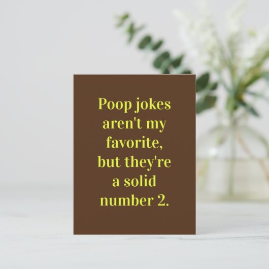 Poop Jokes / Pap Joke / Enkel voor Fun Briefkaart (Staand voorkant)