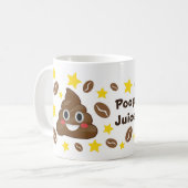 Poop Juice Emoji Happy-Mok Koffiemok (Voorkant links)