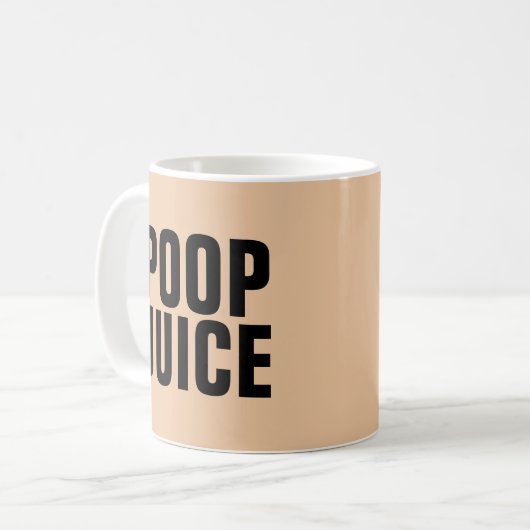 POOP JUS FUNNY CAFÉ MUGS (Devant gauche)