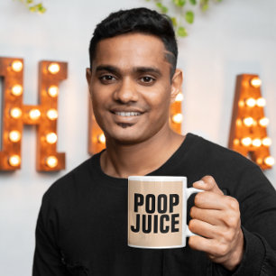 POOP JUS FUNNY DAD CAFÉ MUGS