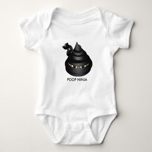 Poop Ninja Baby Bodysuit (Voorkant)