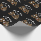 Poop Quiz Funny Poo Pun Dark BG Cadeaupapier (Hoek)