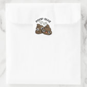 Poop Quiz Funny Poo Pun Ronde Sticker (Tas)