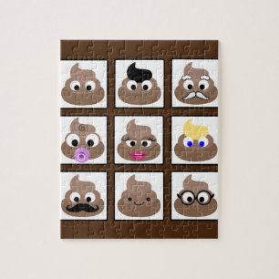 Poop Veel gezichten Brown Legpuzzel