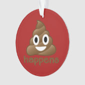 Poop vindt kerstversiering plaats ornament (voorkant)