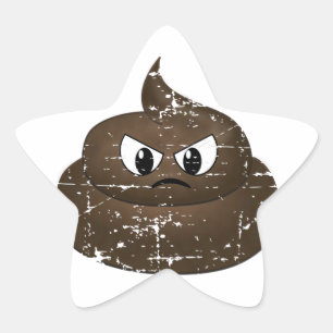 Poop voor de Cartoon van de benedenverdieping Ster Sticker