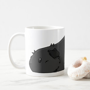 Pooped Pig Cute Black Dark Gray Guinee Pig Koffiemok