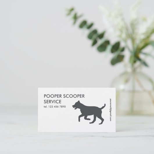 Pooper Scooper Visitekaartje (Staand voorkant)