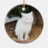 Pooping Cat Keramisch Ornament (Voorkant)
