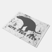 Pooping Dog Veeg je voeten Deurmat (Schuin)