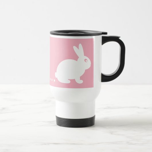 Pooping Heart Rabbit Travel Mug Reisbeker (Rechts)
