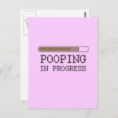 Pooping in uitvoering baby T-shirt Briefkaart (Voorkant / Achterkant)