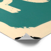 Pooping showing three black cats peeking over poster (Hoek)