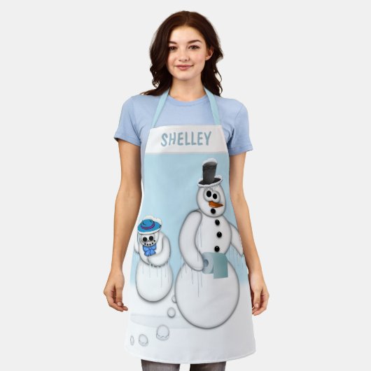 Pooping Snowman Schort (Gedragen)