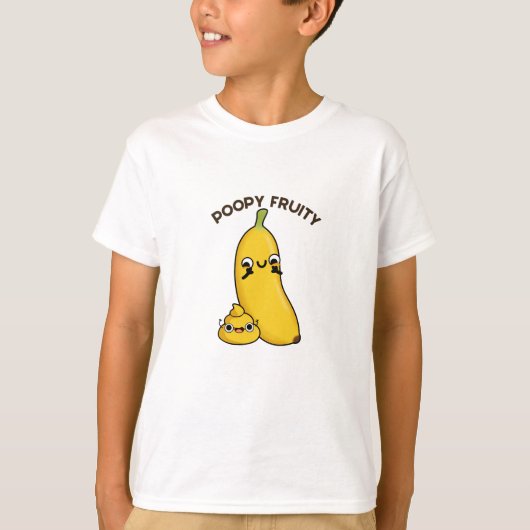 Poopy Fruny Fruit Banana Pun T-shirt (Voorkant)
