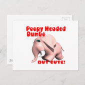 Poopy Headed Dumbo Briefkaart (Voorkant / Achterkant)