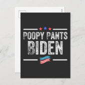 Poopy Pants Biden Feestdagenkaart (Voorkant / Achterkant)