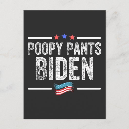 Poopy Pants Biden Feestdagenkaart (Voorkant)