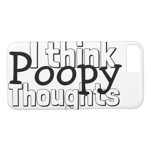 Poopy Thoughts bekijken Case-Mate iPhone Case (Achterkant (Horizontaal))