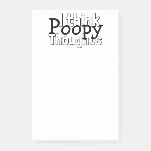 Poopy Thoughts bekijken Post-it® Notes (Voorkant)