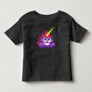 Poopy Unicorn Emoji Kinder Shirts