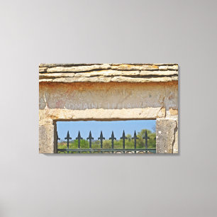 Poort en sluitsteen gegraveerd met Montrachet, Canvas Afdruk
