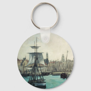 Poort in Calais door Manet,  impressionistische ku Sleutelhanger