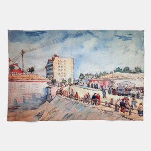 Poort in de Parijse stadsmuur door Vincent van Gog Theedoek