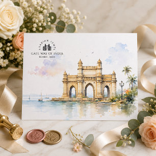 Poort Weg van India Bekend Icoon Landmark Briefkaart