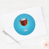 Poortglas Ronde Sticker (Envelop)