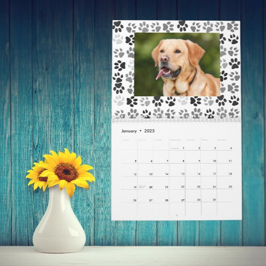 Poot Drukt Achtergrond Huisdier Foto Hond Kat Kalender