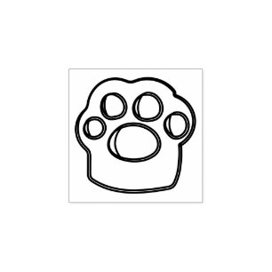 Poot Huisdier Hond Kat Schets Logo Rubberstempel