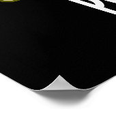 Poot-tato Funny Farting Potato Pun Dark BG Poster (Hoek)