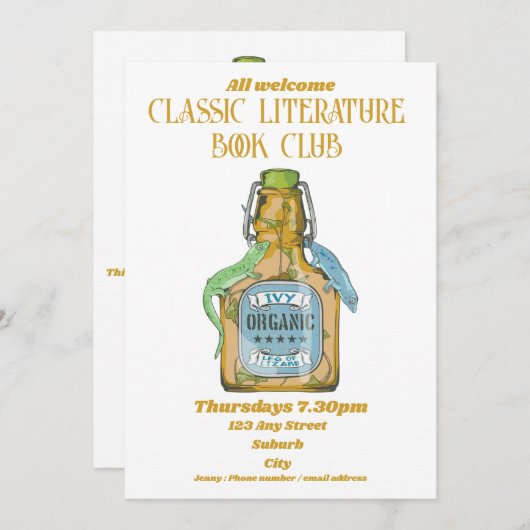 Poot van hagedis Shakespeare Macbeth Aankondiging (Voorkant / Achterkant)