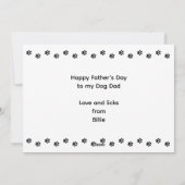 Poot-weetste Springer Spaniel hondenpapa Vaderdag Feestdagenkaart (Achterkant)