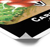  pootaardappelen met etiket op zadels poster (Hoek)