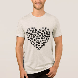 pootafdruk hart t-shirt