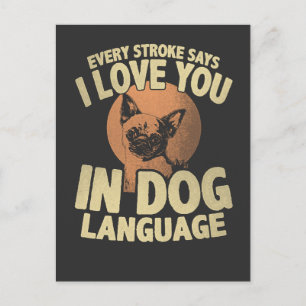 Pootafdruk Liefde Hond Quote Kunst voor Huisdier E Briefkaart